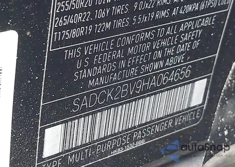 2017 Jaguar F-Pace 35T Prestige from USA, damaged, VIN SADCK2BV9HA064656